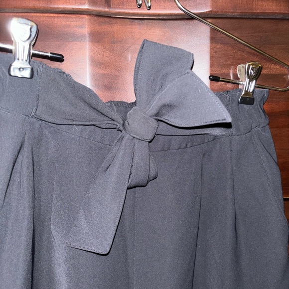 Lululemon Noir Career Wide Leg Tie Waist Career Office Black - Picture 4 of 6